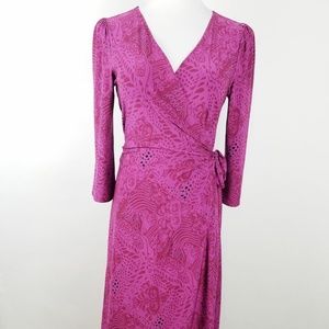 Express Size Medium Dress Full Wrap Floral Career